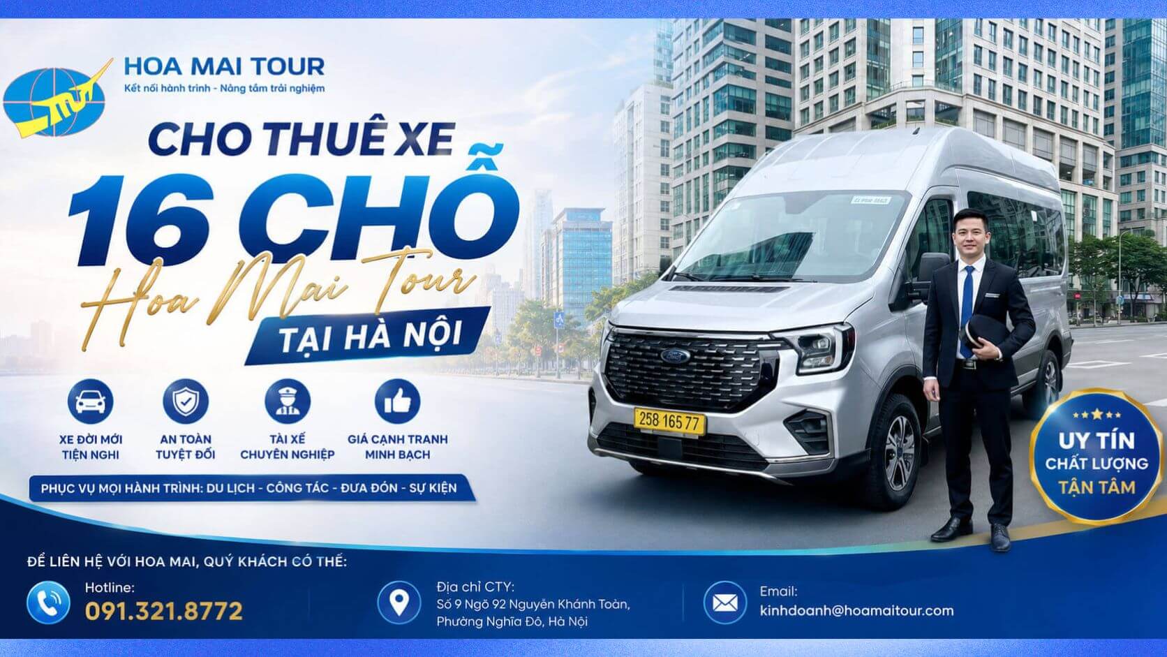 Cho thuê xe 16 chỗ tại Hà Nội