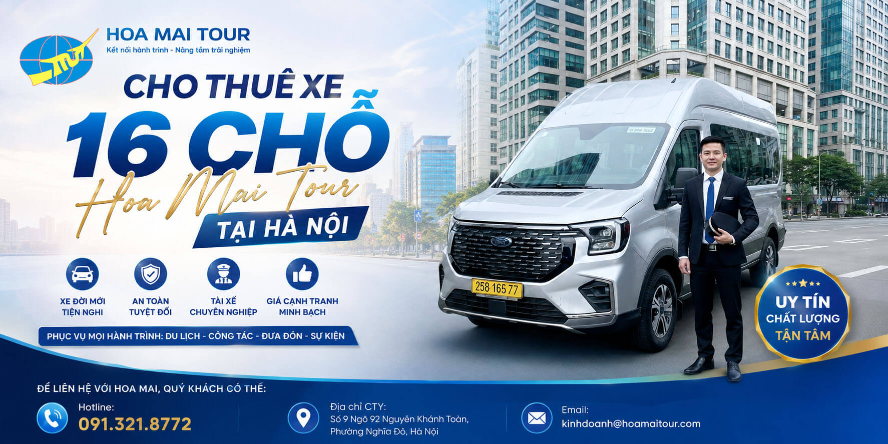 Cho thuê xe 16 chỗ tại Hà Nội