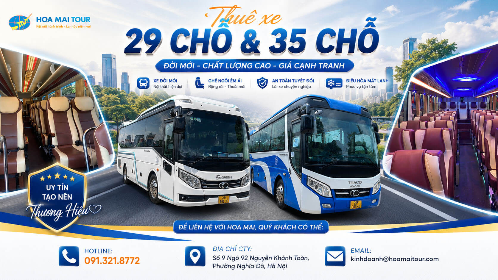 Cho thuê xe du lịch giá rẻ tại Hà Nội