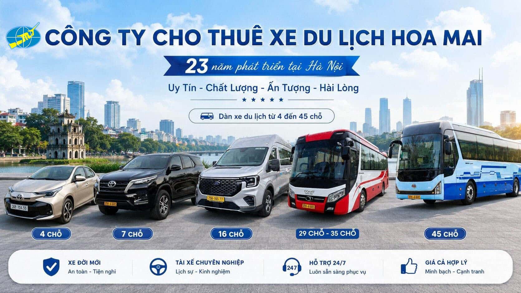 Cho thuê xe du lịch ô tô Hoa Mai tại Hà Nội Cho thuê xe du lịch ô tô Hoa Mai tại Hà Nội
